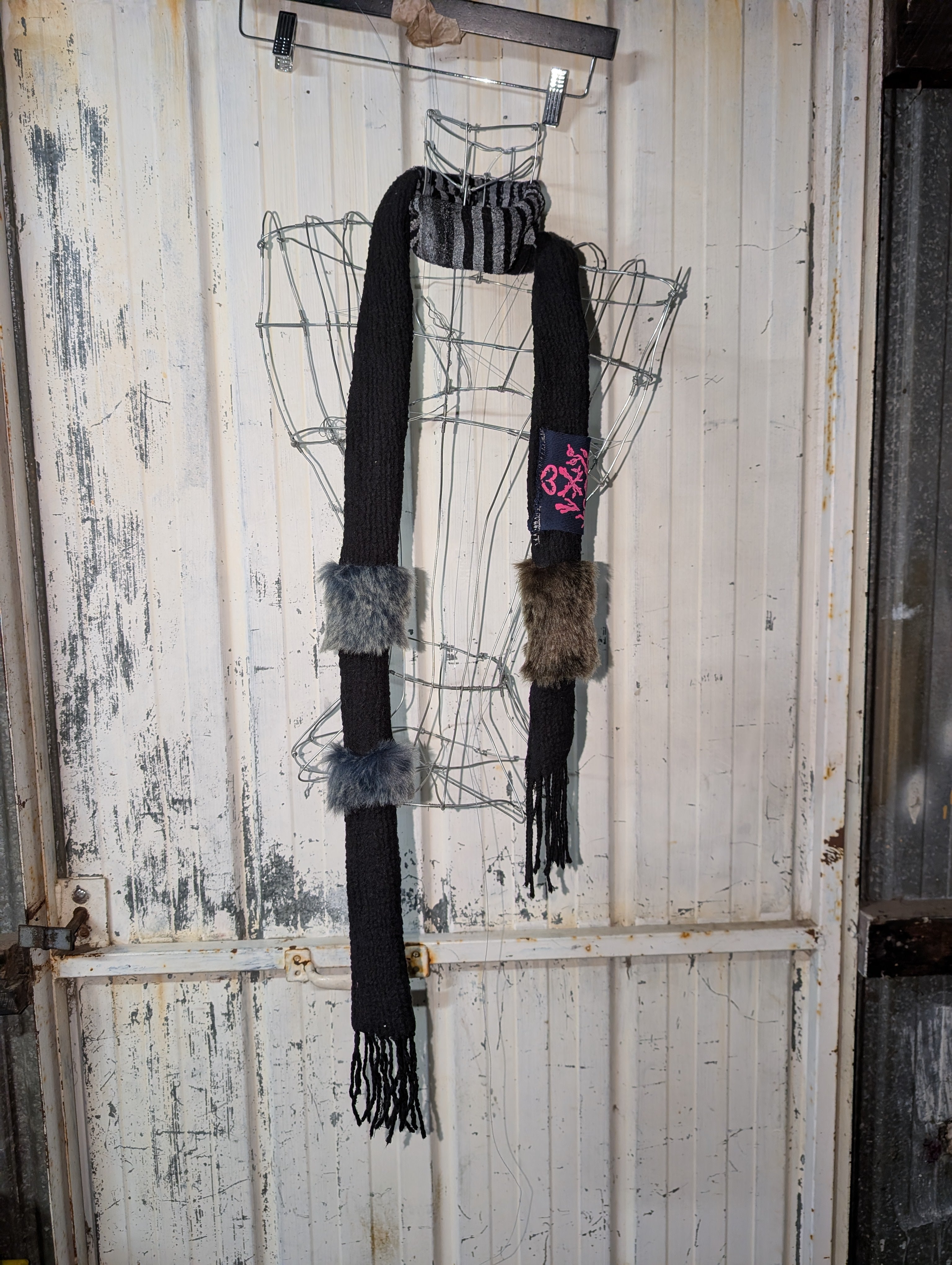 Skinny scarf, : Black